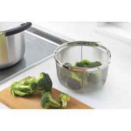 Yoshikawa 1686191 Stainless Steel Boiled Colander, 7.5 inches (19 cm)