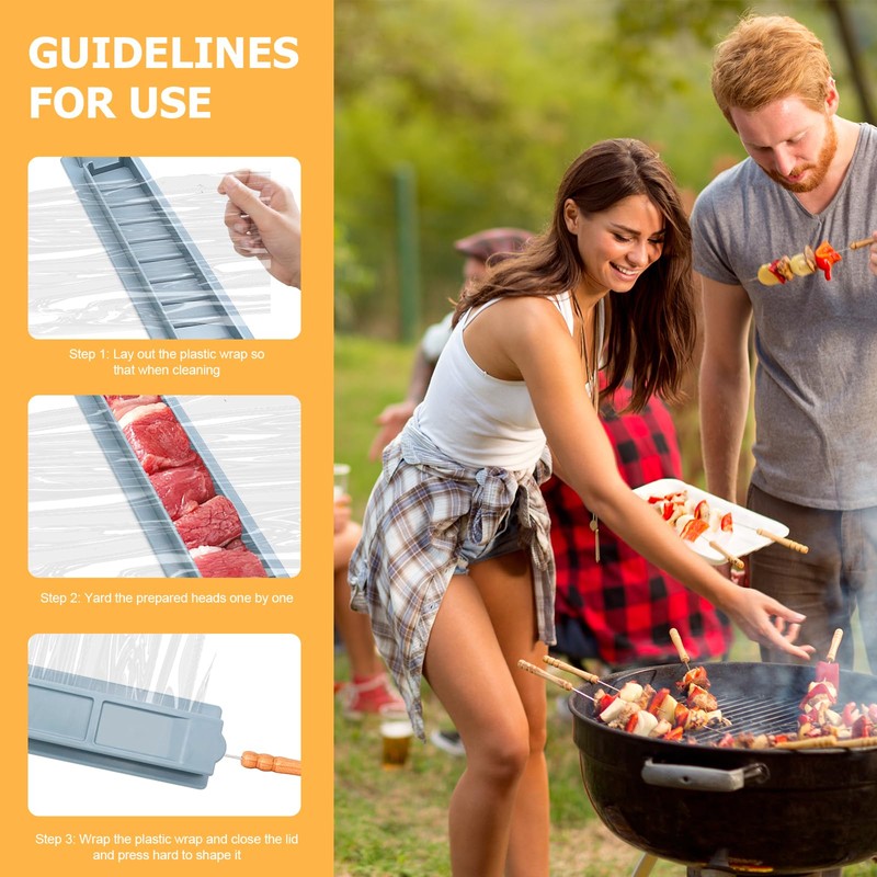 Premium Kebab Maker Press - Easy-to-Use Kabob Skewer Mold for