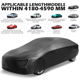 DREAMOTOR Waterproof Car Cover Compatible with Mazda MX-5 Miata (1990-2025), PU Leather Car Cover Waterproof All Weather, Outdoor Indoor Car Covers Full Exterior Weatherproof Stretch Satin Car Covers