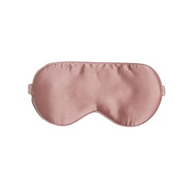 AILY Satin Silk Eye Mask, Smoky Pink, 8.9 x 4.7 inches (22.5 x 12 cm), AL-22-106