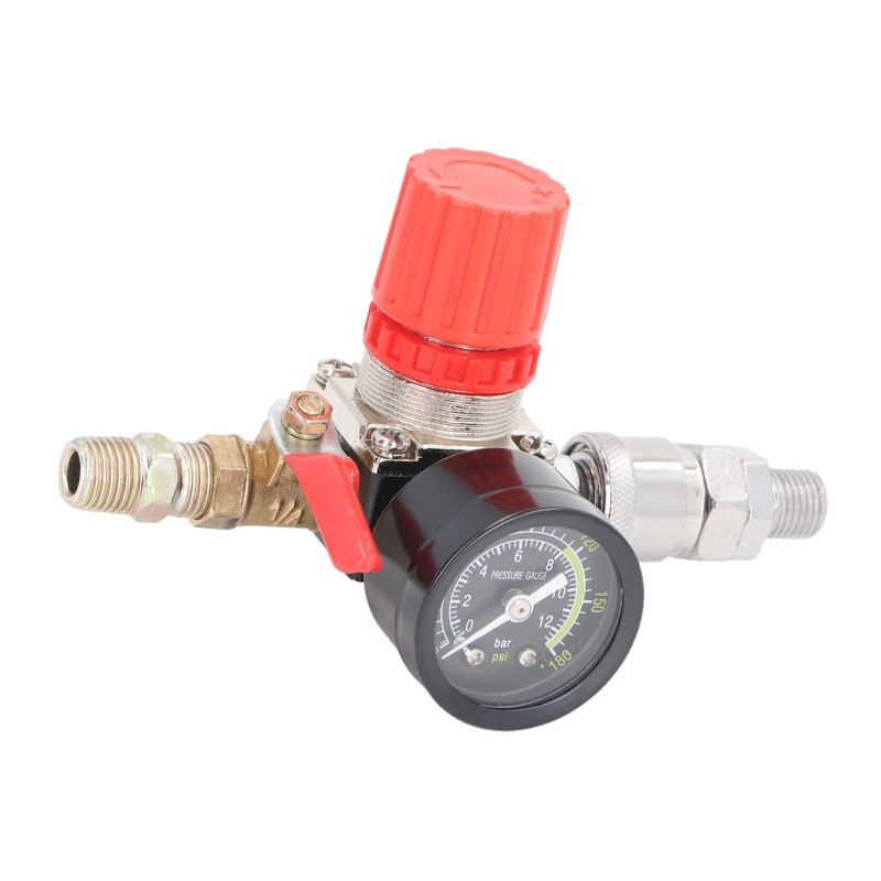 Air Compressor Regulator 0‑180 PSI Pressure Controller 1/4in with Gauge
