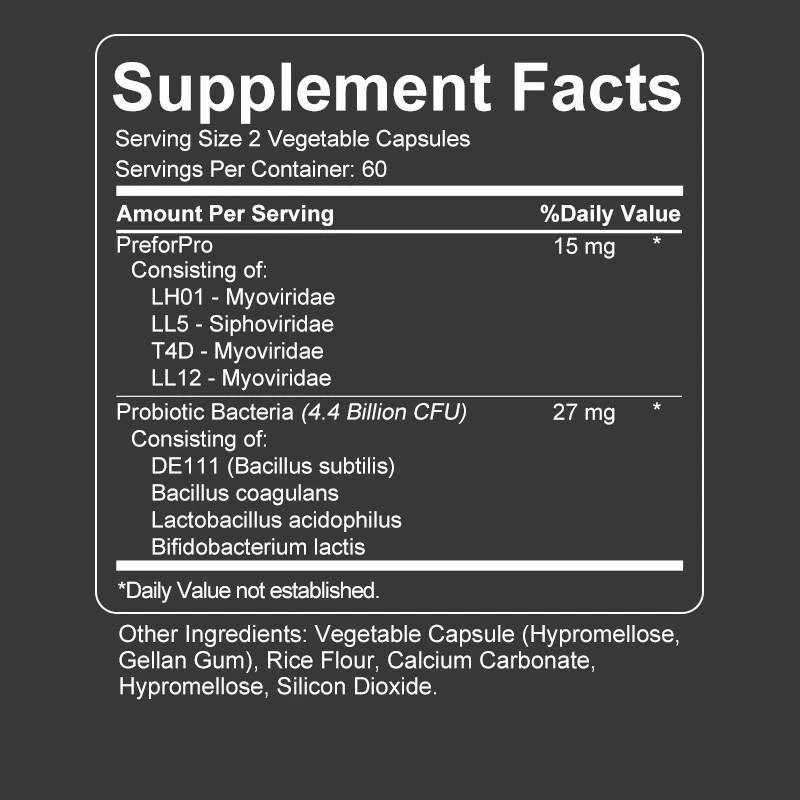 Bcuelov Probiotic and prebiotic capsules - promote gut health, immune