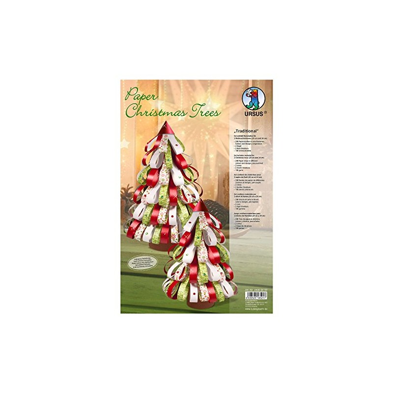 Ursus 24300099 - Designstreifen Paper Christmas Trees Traditional