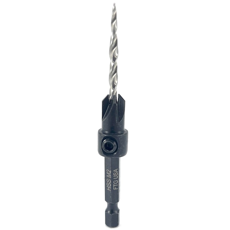 FTG USA Countersink Drill Bit for Wood with Tapered Drill