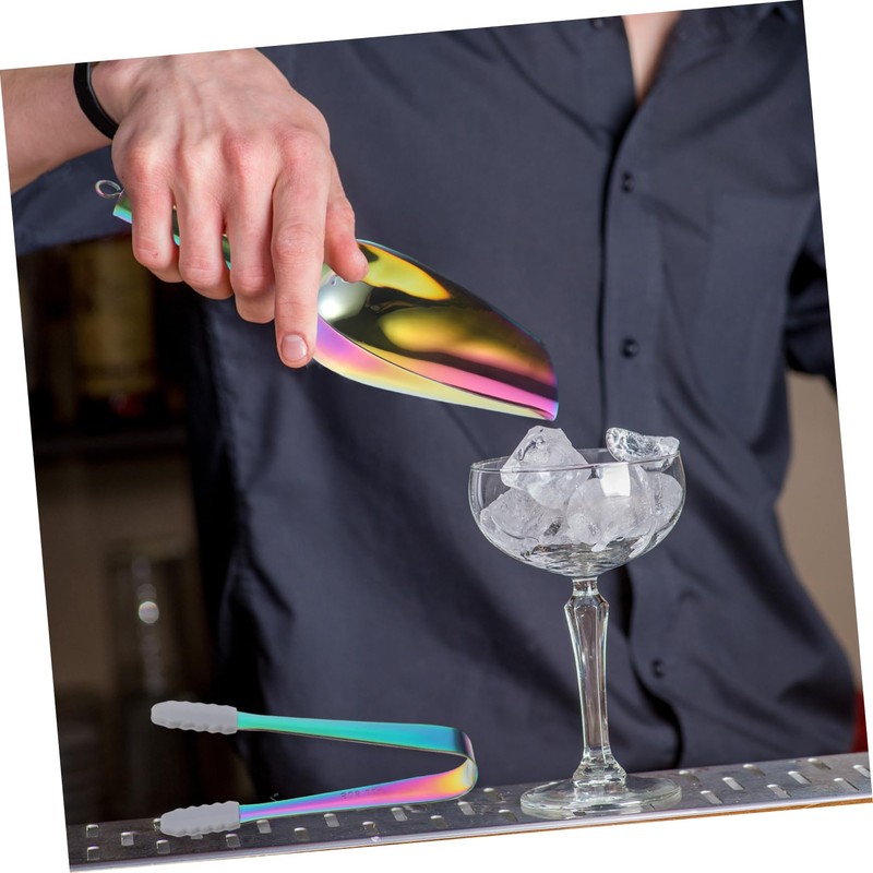 Ciieeo Ice Cube Tongs Set of 2 Stainless Steel Ice