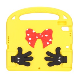 Tablet Cover Soft Harmless EVA Foam Cute Palm Stand Impact Resistance Protective Case with Handle for IOS Tablet Yellow