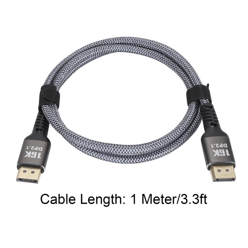 DisplayPort 2.1 Cable 16K 30Hz 40Gbps 3D Dynamic HDR Male