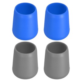 PATIKIL Fishing Rod Butt Cushion, 4 Pcs Silicone Fish Rods Seat Cushions Protector Cap End, Large, Blue, Gray