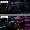 Ambientebeleuchtung Auto, 2 In 1 LED Innenbeleuchtung 110cm+35cm, 168LEDs RGB
