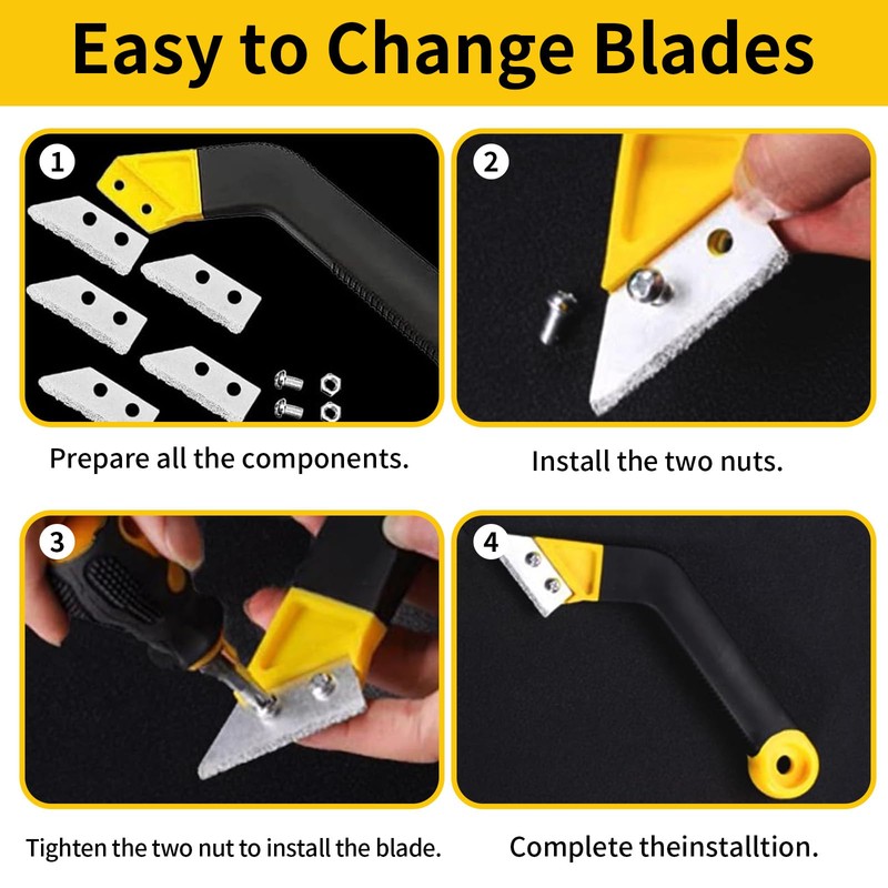 12 Pcs Pro Grout Scraping Rake Tool, Grout Rake with