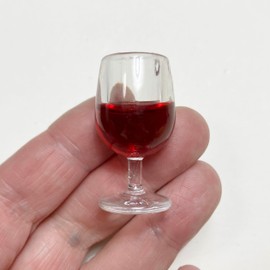 Morezmore M01487 1pc Miniature Wine Glass Goblet Mini Prop for Puppet or Dollhouse Food Drink QC1