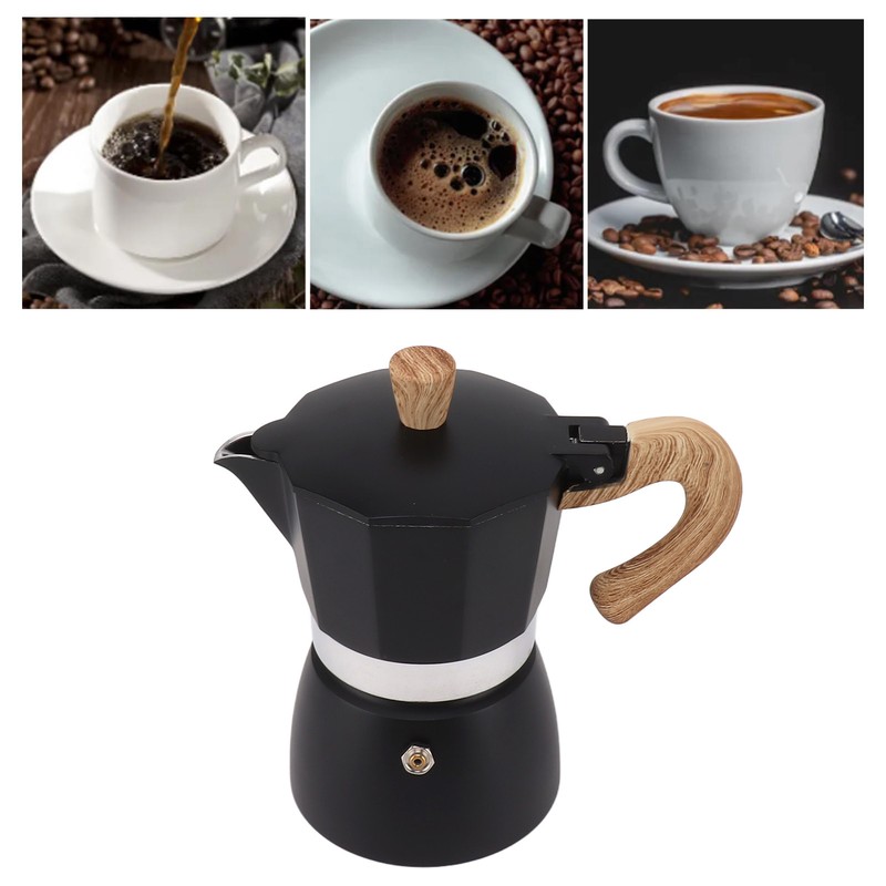 Moka Coffee Pot Octagonal Aluminum Classic Portable Hand Brewing Coffee