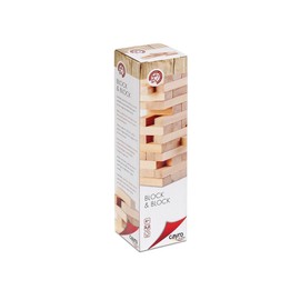 Cayro – Block & Block – ab 5 Jahren – klassisches Holzmodell – Brettspiel – ideal für Kinder und Erwachsene – stapelbarer Barturm – 2 bis 8 Spieler