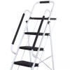 SEGAWE 5 Step Ladder Folding Steel Step Stoo w/Non-Slip Wide