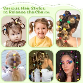 280 Pcs Baby Hair Ties, 24 Colors Soft Toddler Hair Ties with Organizer Box Colorful Cotton Seamless Hair Bands for Baby Girls Kids Toddlers Thin Thick Hair Accessories