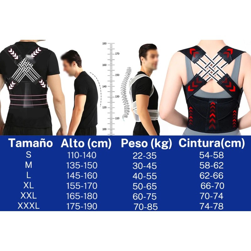 Chaleco Corrector De Postura Ortopédico Lumbar Unisex