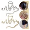 Universo en Linea Pinza Cabello Diseño Serpiente Diamantes Brillantes Metal