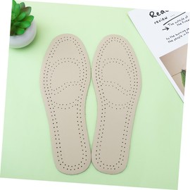 NOLITOY Lightweight Breathable Leather Insoles Bamboo for Damping Shock Absorption (size 35-36)