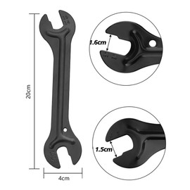 Uacen 2 Pieces Bicycle Hub Wrench 13/14/15/16 mm Cone Wrench Bicycle Hub Wrench Cone Steel Wrench Bicycle Cone Key for Bicycle Hub