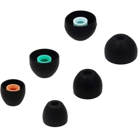 Rqker Eartips Compatible with Sony in-Ear Earbuds, 12 Pairs S/M/L Sizes Soft Silicone Tips, Compatible with MDREX15LP WF-C500 WF-C700N WF-1000XM4 WF-1000XM5 Linkbuds S INZONE Buds 12 Pairs Black