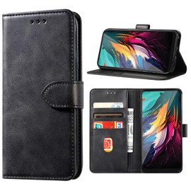 DMDMBATH for TCL 50 XE NXTPAPER 5G Case Shockproof Flip Flap Magnetic Clasp Protective Cover for TCL 50 XE NXTPAPER 5G Wallet Case with Cash Credit Card Slots for TCL 50 XE NXTPAPER 5G (Black)