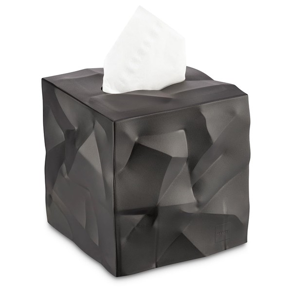 Essey ES05302 Wipy Tissue Box Cover, Black