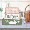 Fenteer 3 Pieces Wooden Easter Table Blocks Easter Tabletop Decorations