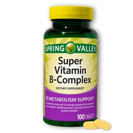 FUSION SHOP STORE Smart choices, meaningful life! Super Vitamin B Complex- Tablets Blend Vitamins of B6 B12 C thiamine biotin folate pantothenic Acid and riboflavin, 100ct (Pack of 1)