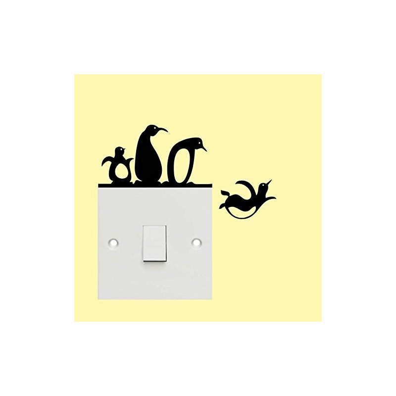 Wall Sticker, Power Switch Sticker, Cute, Penguin, Wallpaper, Decoration, Interior,