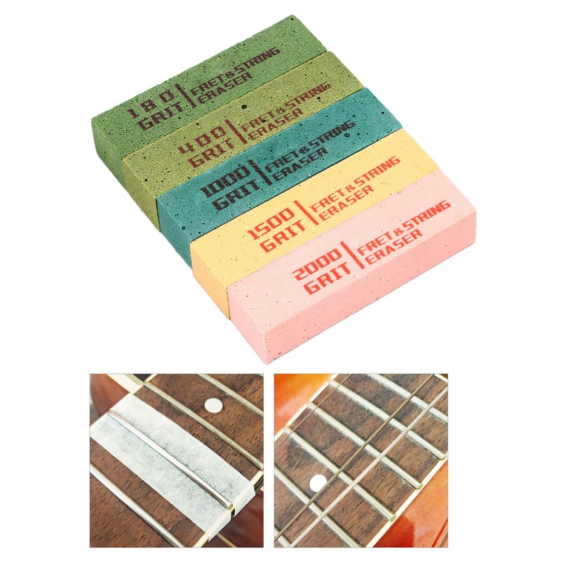 5Pcs Fret Eraser Dust Cleaner Fretboard Scrubber String Polishing Tool