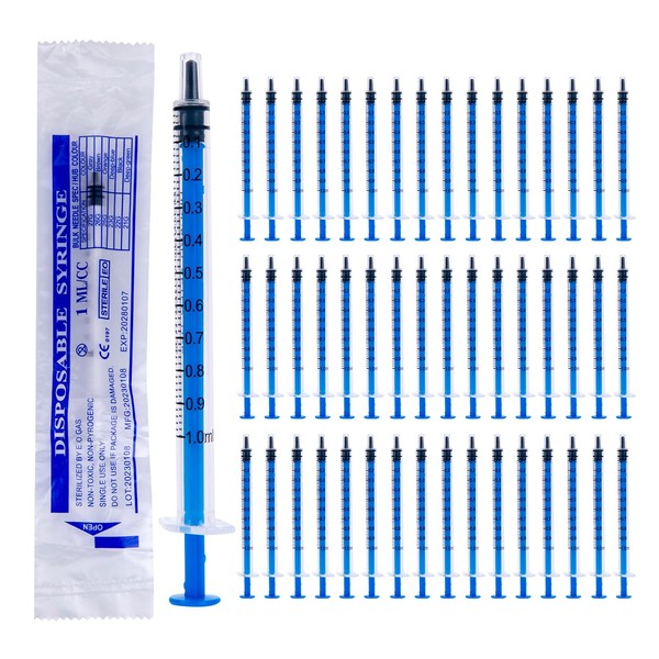 50 x syringes 1 ml, 1 ml syringe, 1 ml