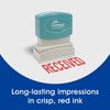 Xstamper Ink Stamp, Received. Red Ink (Impression Size: 13 x