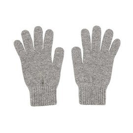 Jasmine Silk Men's 100% Cashmere Gloves Made in Scotland (Light Grey)
