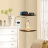 JJL Corner Shelves, 12 Inch Deep Corner Shelf Wall Mounted