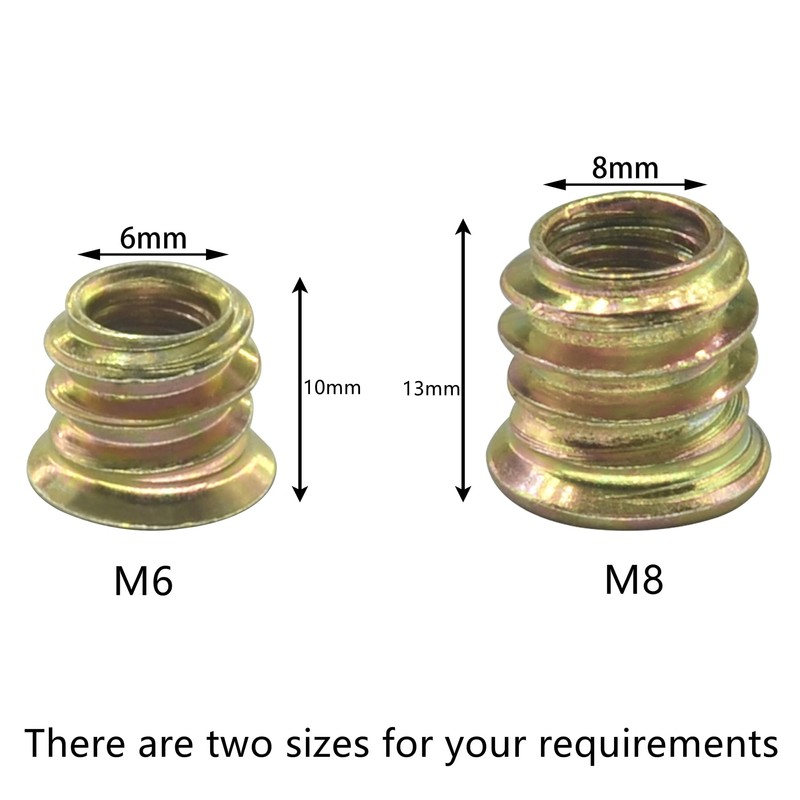 60 PCS Threaded Insert Nuts,Hex Socket Screw-in Nuts for Wooden