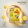 TRIOMEGA 3, 6, 9, Suplemento Alimenticio, Salud Cardiovascular, 100 capsulas,