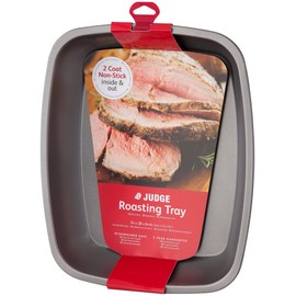 Judge JB06 Extra Large Non-Stick Roasting Tray 34cm x 28cm x 6cm, Non-Stick, Dishwasher Safe, 5 Year Guarantee