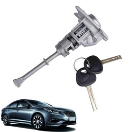Left Driver Door Lock Cylinder with 2 Keys Compatible with Hyundai Sonata 2009-2014 & Sonata Hybrid 2011-2015 Replace# 81970-3SA00, 819703SA00