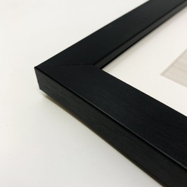 REAL GLASS A4 For A5 Frame With Mount - Picture Frame For A5 With Mount - A4 For A5 Oxford Black Frame