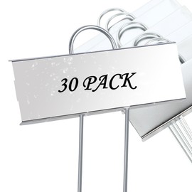FORUP Metal Plant Labels, 30 Pack Garden Label Markers, Weatherproof Garden Stake Tags, Reusable Planting Gardening Markers, Silver