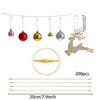 200Pcs Christmas Ornament Hooks, Ornament Hangers with Snap Ornament String