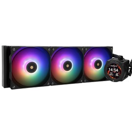 Thermalrlght CORE Vision 360 Black ARGB CPU Water Cooler,3 PWM Fans Water Cooling System with 2000PRM,for AM4/AM5&Intel LGA1851/1700, Magnetic Detachable LCD Screen with 480 * 480 Resolution