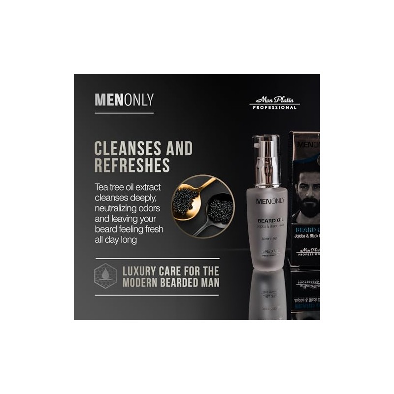 Mon Platin Professional Beard Oil Jojoba and Black Caviar Men