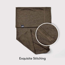 Basic Sense Multifunctional Headwear Cotton Rich Sports Snood Neck Warmer Gaiter, Medium Brown Marl