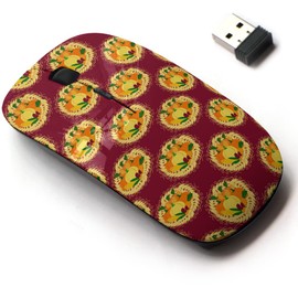 CJCBROES 2.4G Wireless Mouse with Cute Pattern Design for All Laptops and Desktops with Nano Receiver - Season Vegetables Wreath