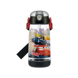 PDSH5 Plastic One Push Straw Bottle, 16.9 fl oz (480 ml), Lightweight, Skater Cars 23 (E897-S8)
