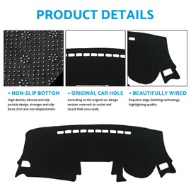 MAX COOL Non-Slip Dash Mat Suitable for Mazda BT-50 3.2L UTE 2011-2021 Dashboard Cover Black