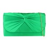 Girly Handbags Womens Twist Satin Plain Clutch Bag Medium Light