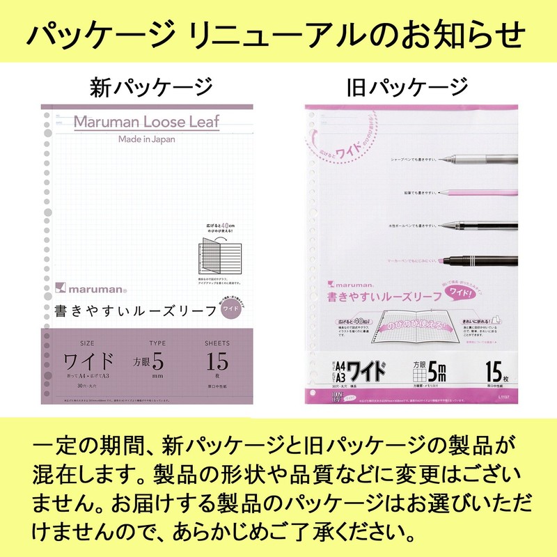Maruman L1197 A4 0.2 inch (5 mm) Wide Loose Leaf,