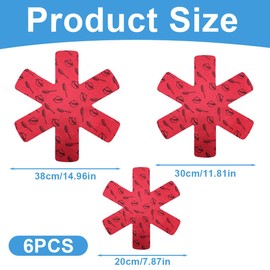 EIHI Pack of 6 Pan Protectors, Stacking Protectors, Pan Protectors, Pot Protectors, Pot Protectors, Stacking Protection for Pans, Pots and Bowls, Kitchen Utensils, 38 cm + 30 cm + 20 cm